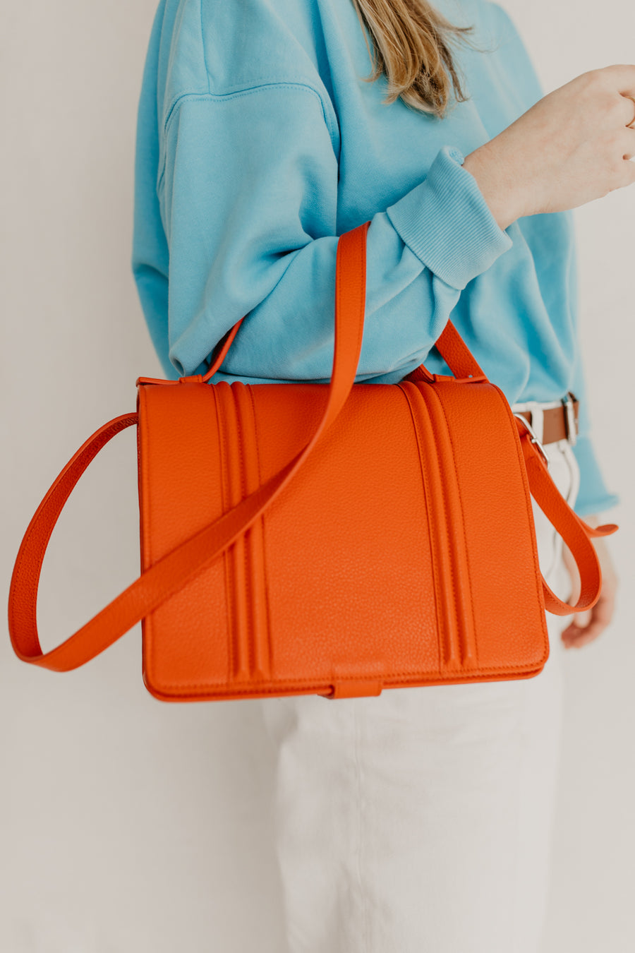 Mini Briefcase Doublé | Naranja Structured