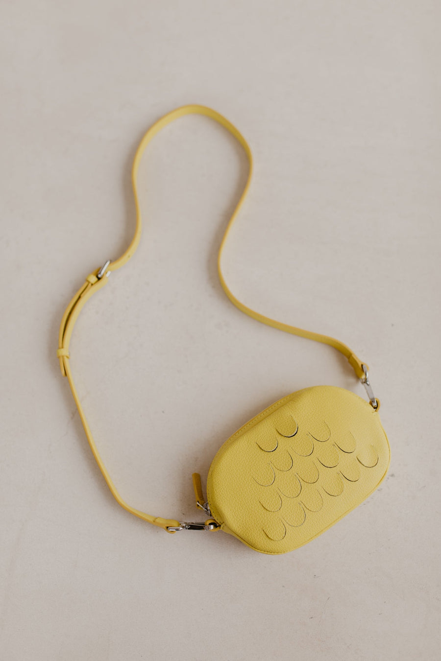 Mini sac ovale | Limon structuré