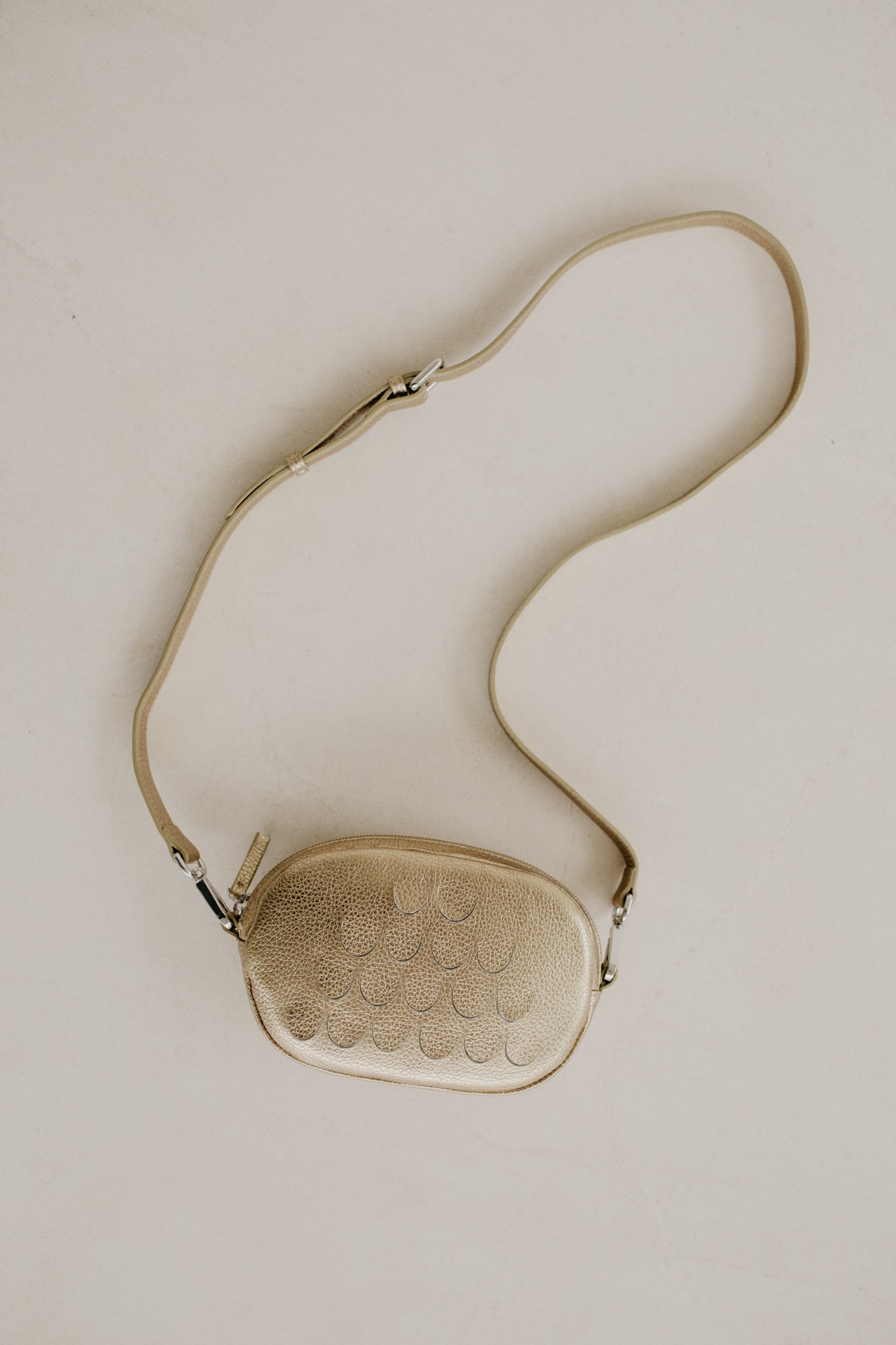 Mini sac ovale | Soft Gold Structuré