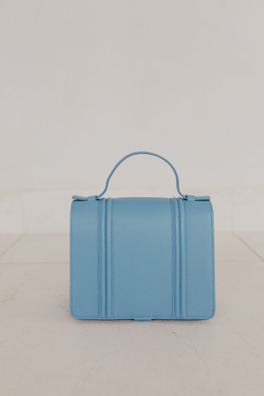 Mini Briefcase Doublé | Bleu Ciel Structuré