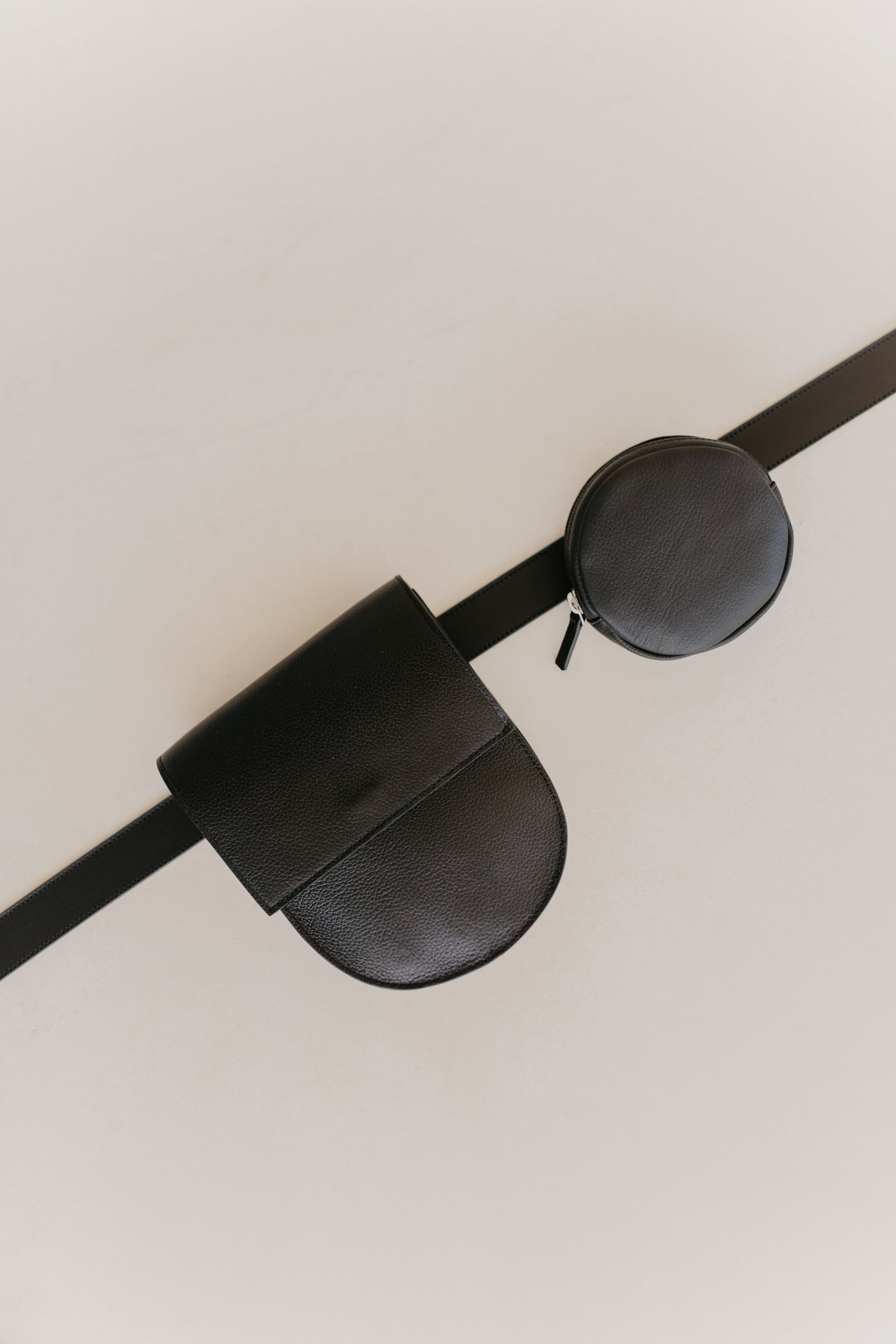 Sac ceinture : Belt XL Black + Half Moon Black Structured + Pastille Black Structured