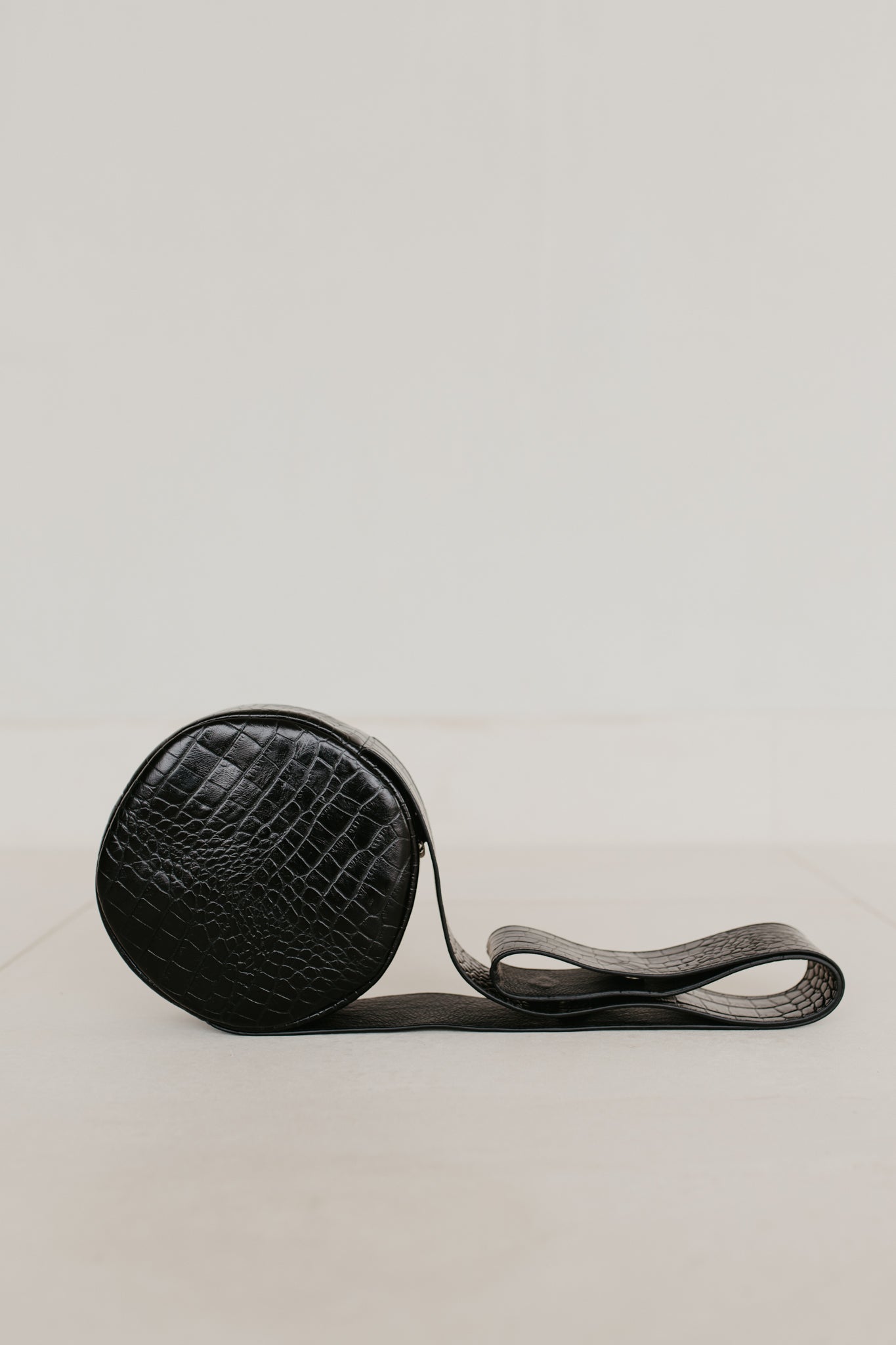 Mini Drumbag | Croco noir