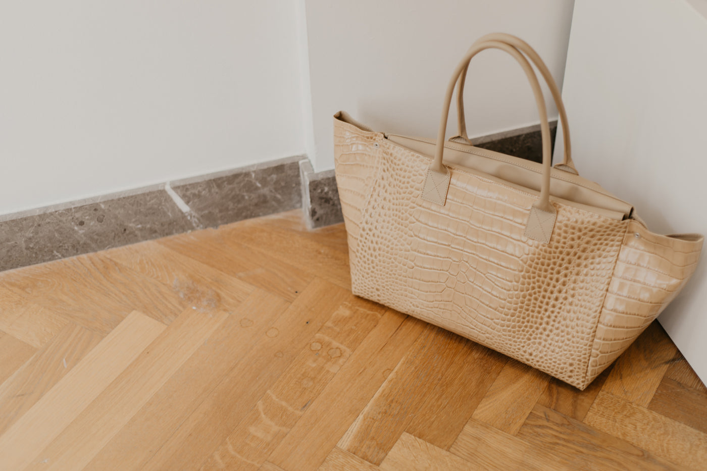 Sac à provisions | Beige / Beige Croco