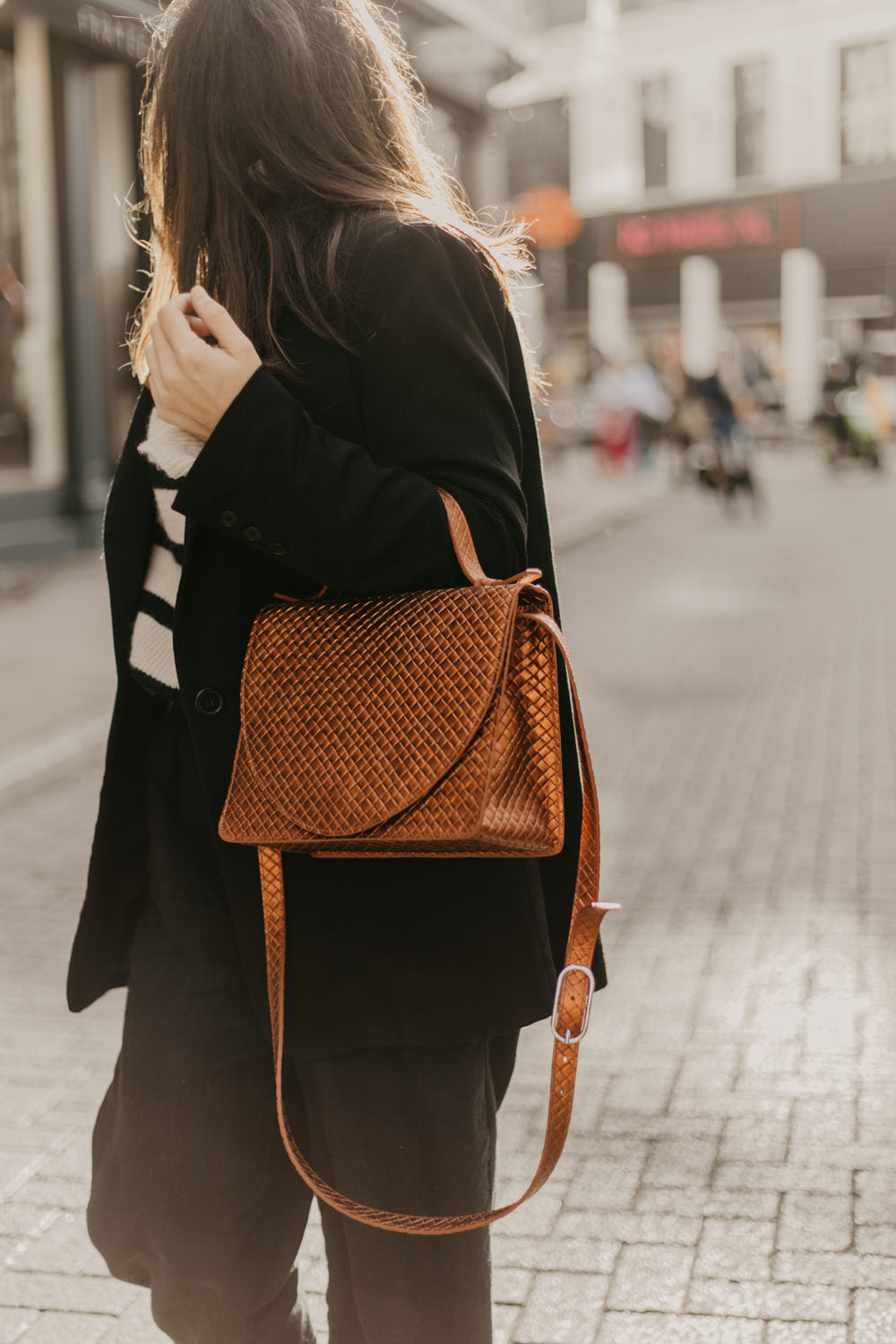 Mini Briefcase | Warm Copper Woven