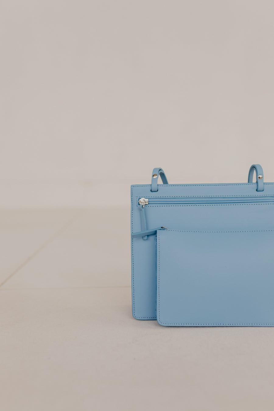 Pochette double | Bleu Ciel