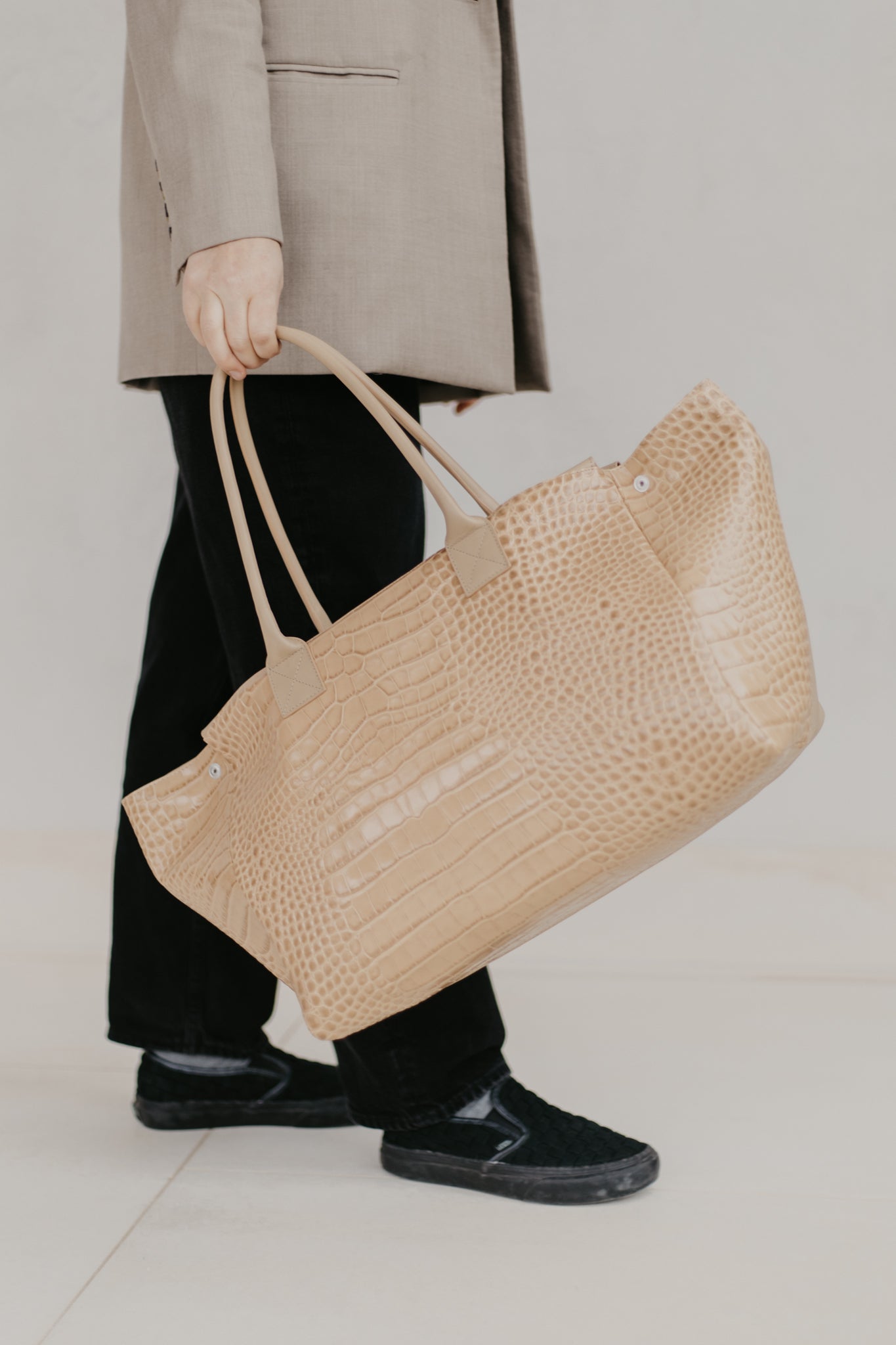 Sac à provisions | Beige / Beige Croco