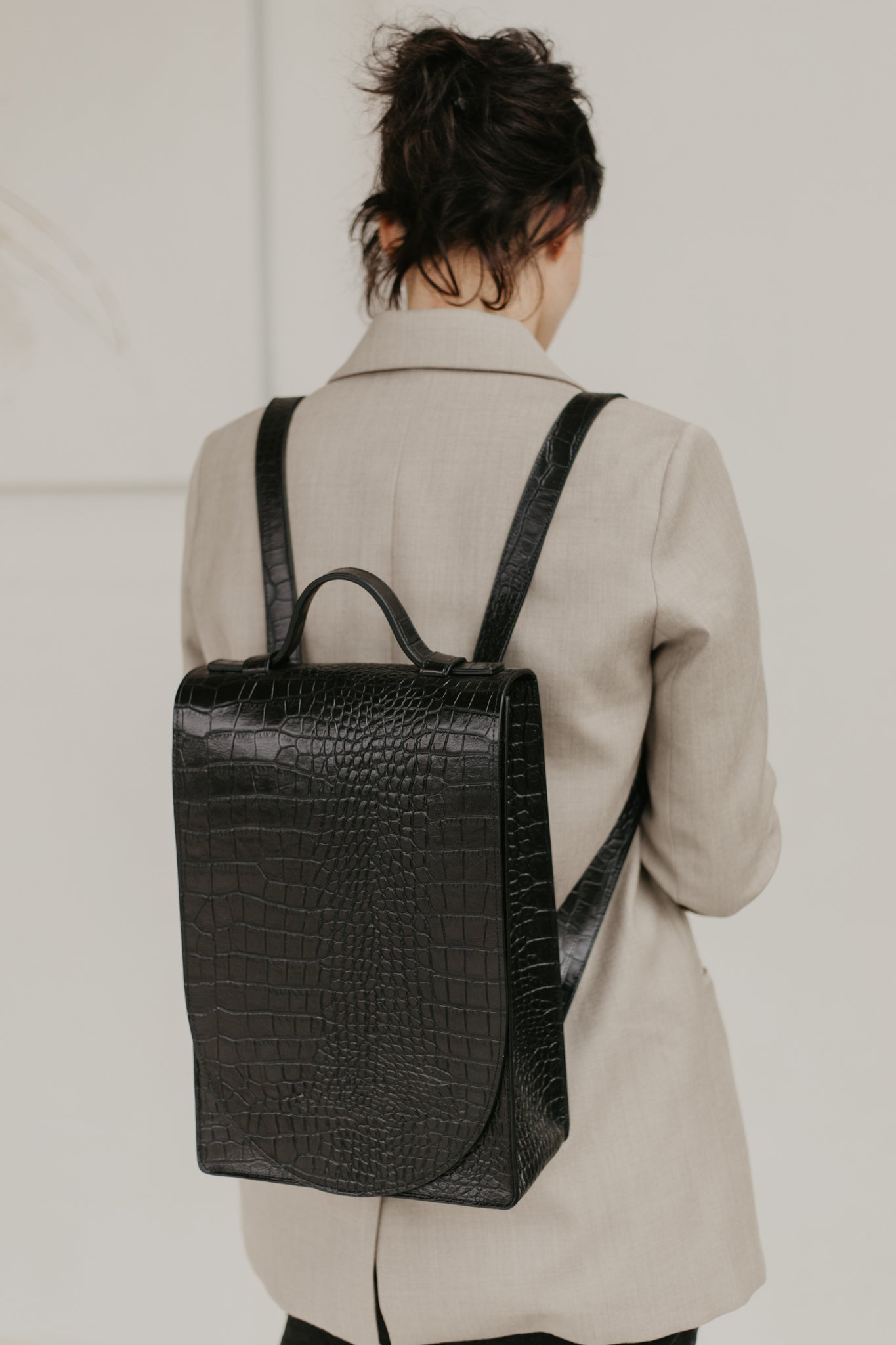 Sac à dos | Croco noir