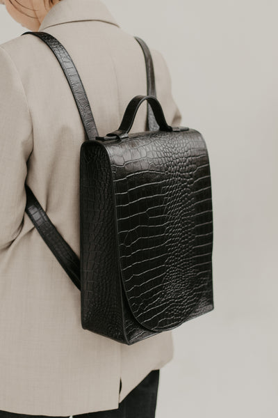 Sac à dos | Croco noir