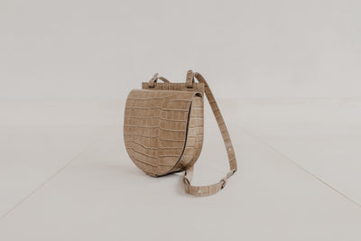 Single Saddle | Taupe Croco