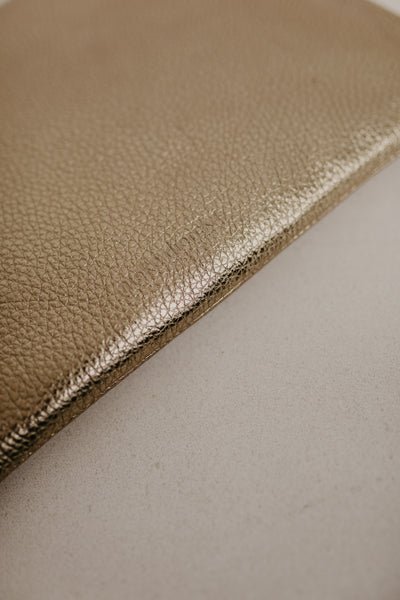 Bridal Collection | Zip Clutch Soft Gold Structured