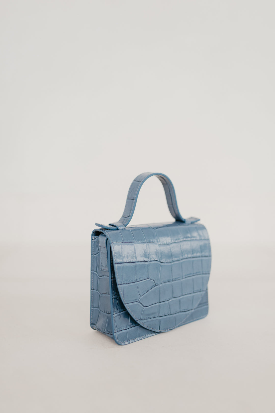 Micro Briefcase | Petrol Croco