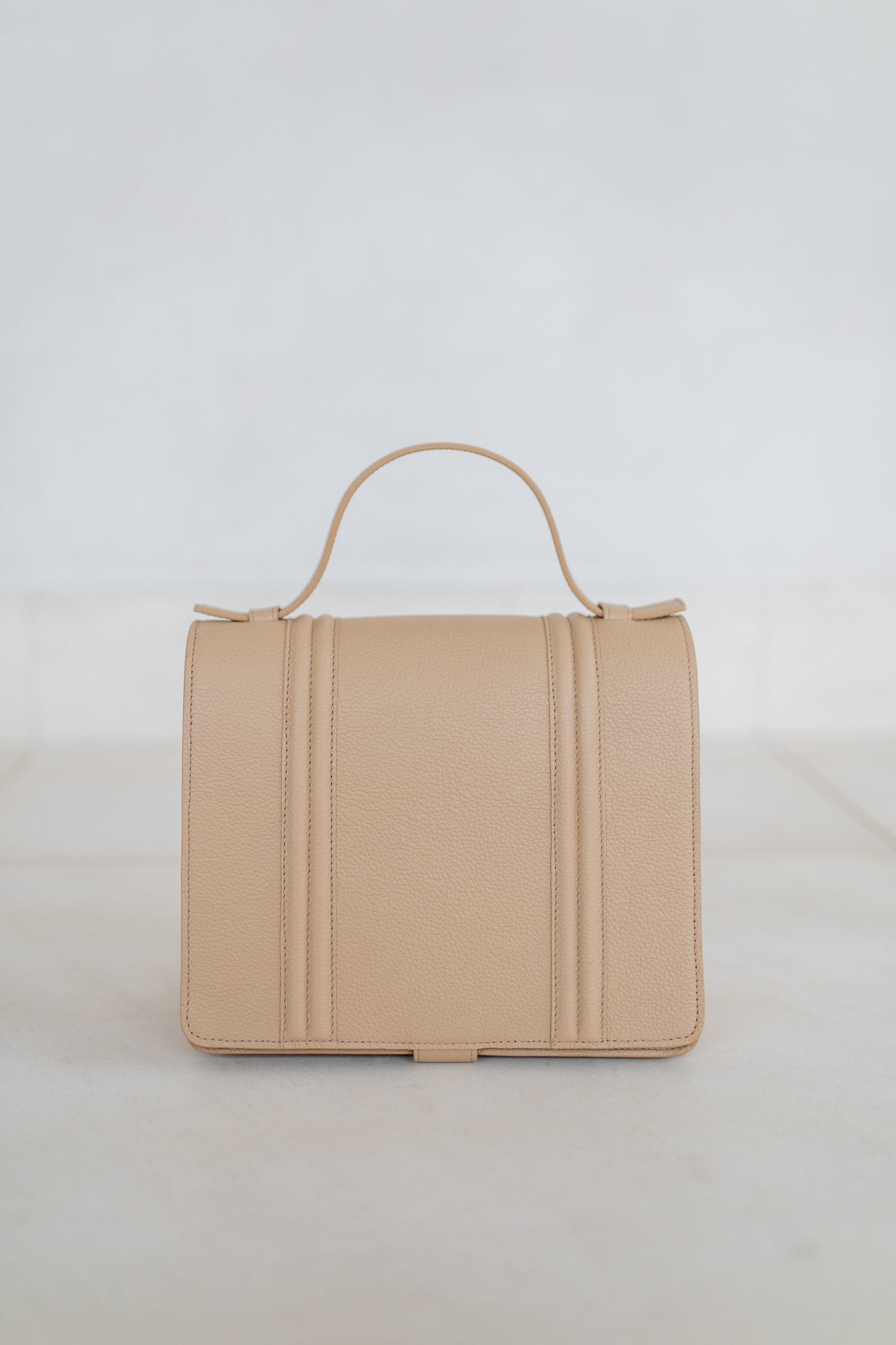 Mini Briefcase Doublé | Beige Structuré