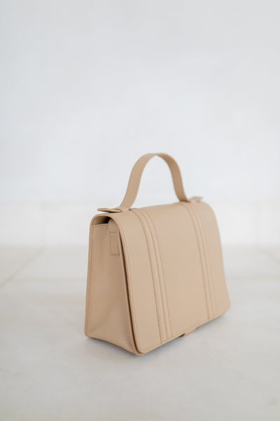 Mini Briefcase Doublé | Beige Structuré