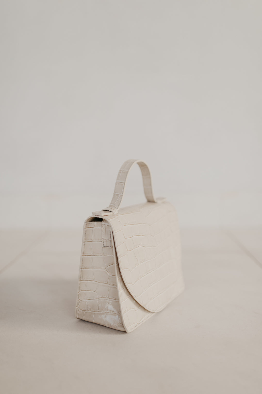Mini Briefcase | Sand Croco