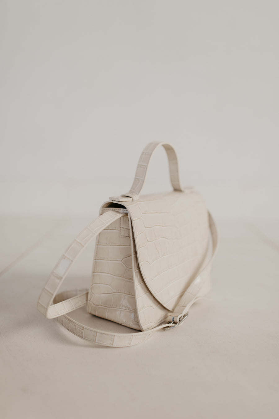 Mini Briefcase | Sand Croco