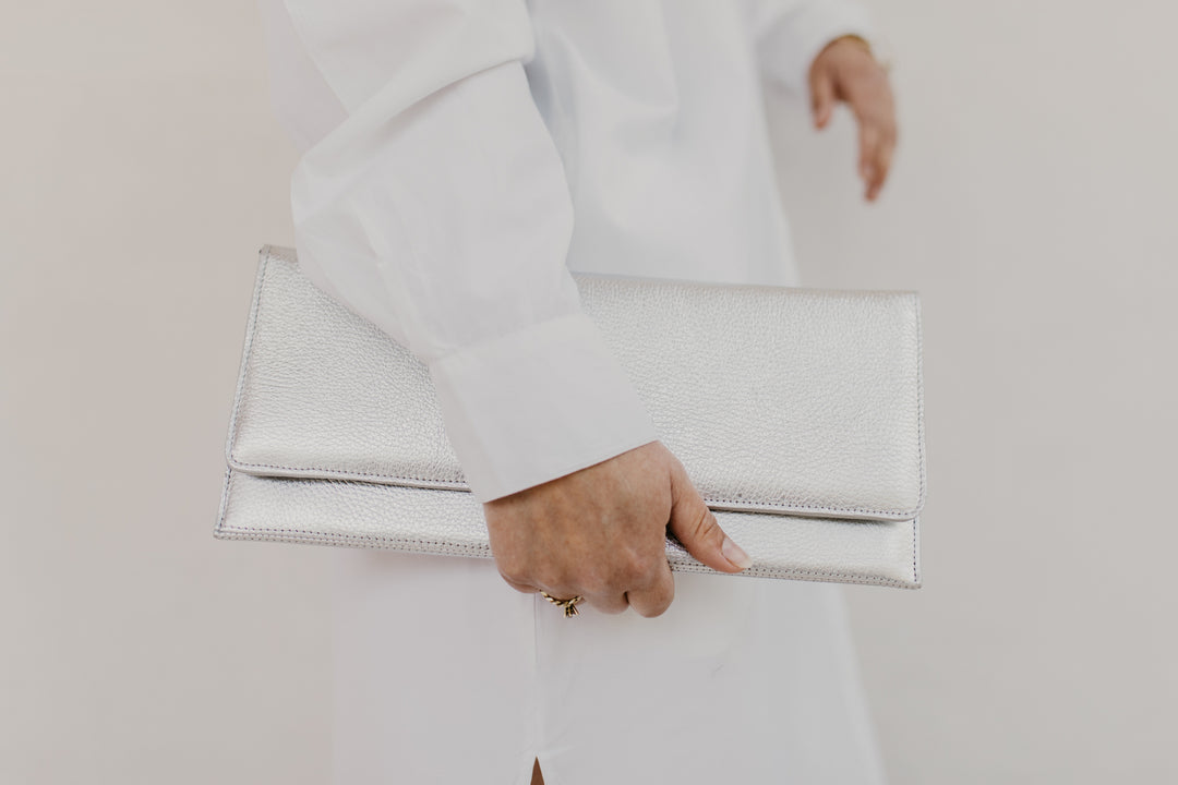 Bridal Collection | Pochette pliée argentée