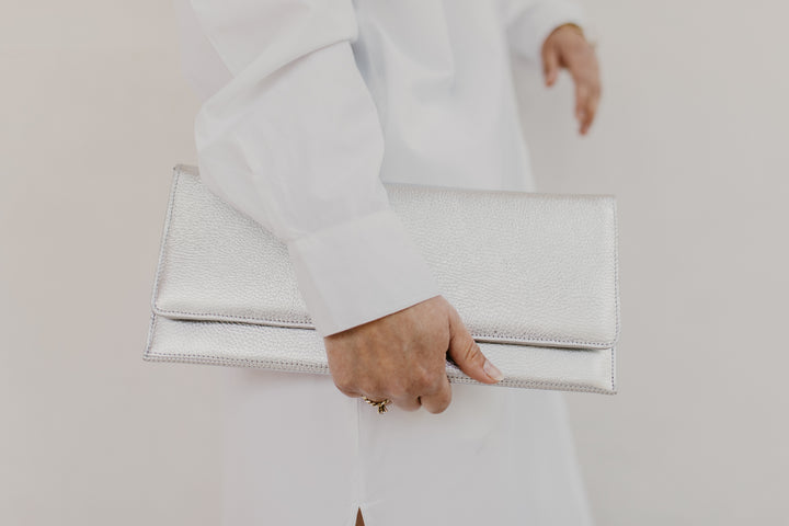 Bridal Collection | Pochette pliée argentée