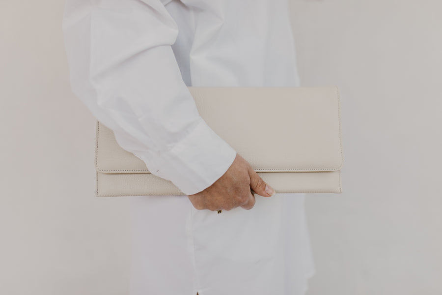 Bridal Collection | Pochette pliée Blanc Structuré