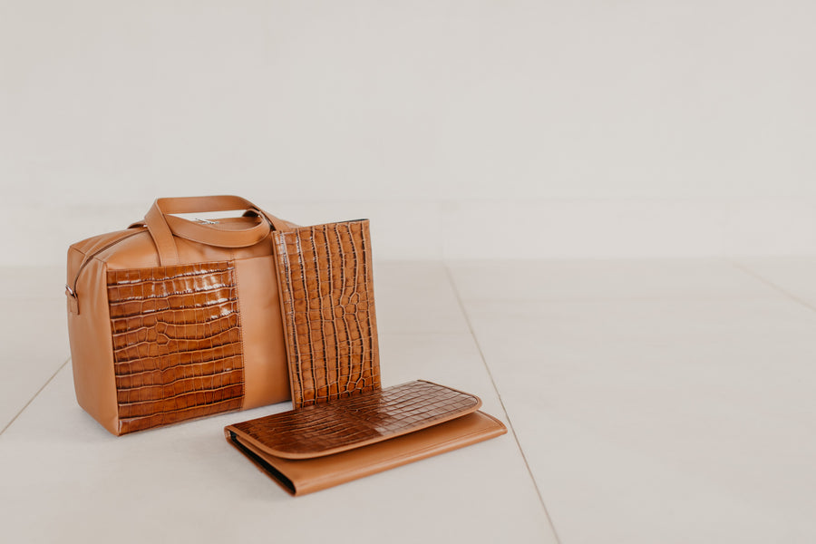Le sac maman | Cognac Croco