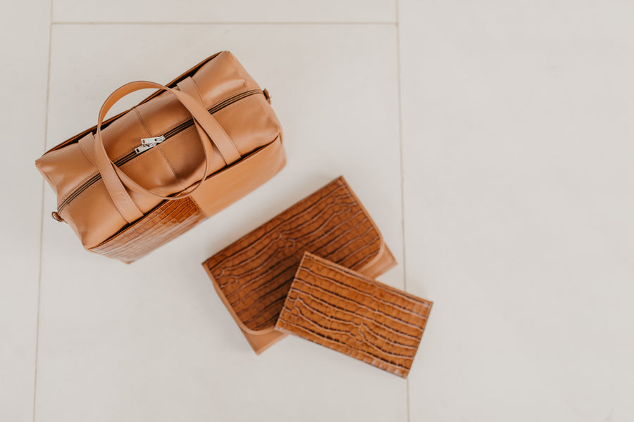 Le sac maman | Cognac Croco