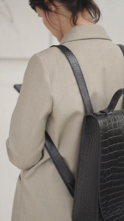 Sac à dos | Croco noir