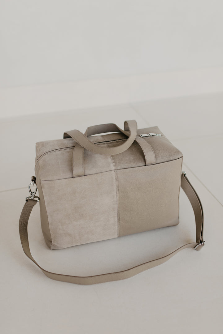 Weekender | Taupe Gestructureerd / Suède