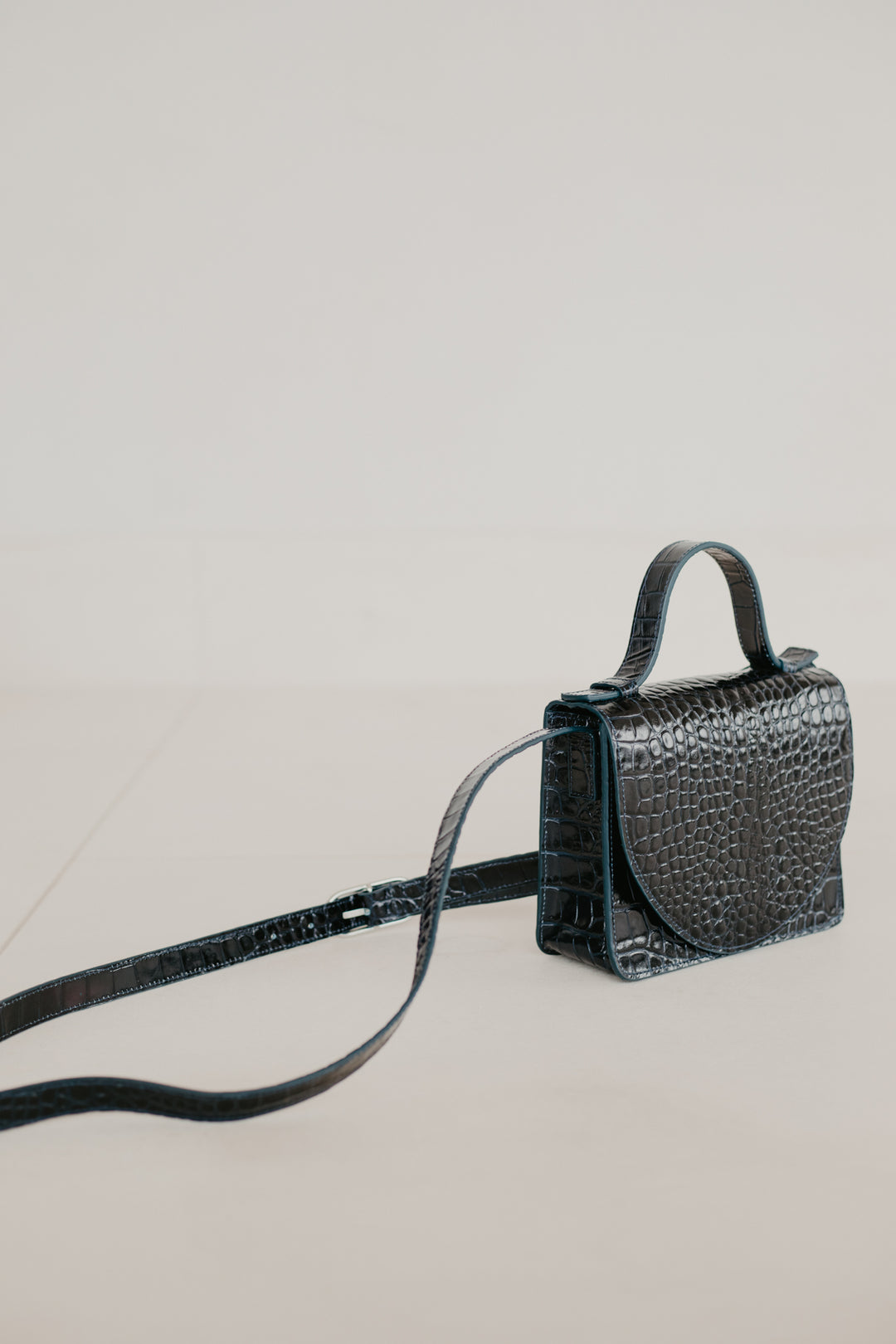 Micro Briefcase | Night Blue Croco