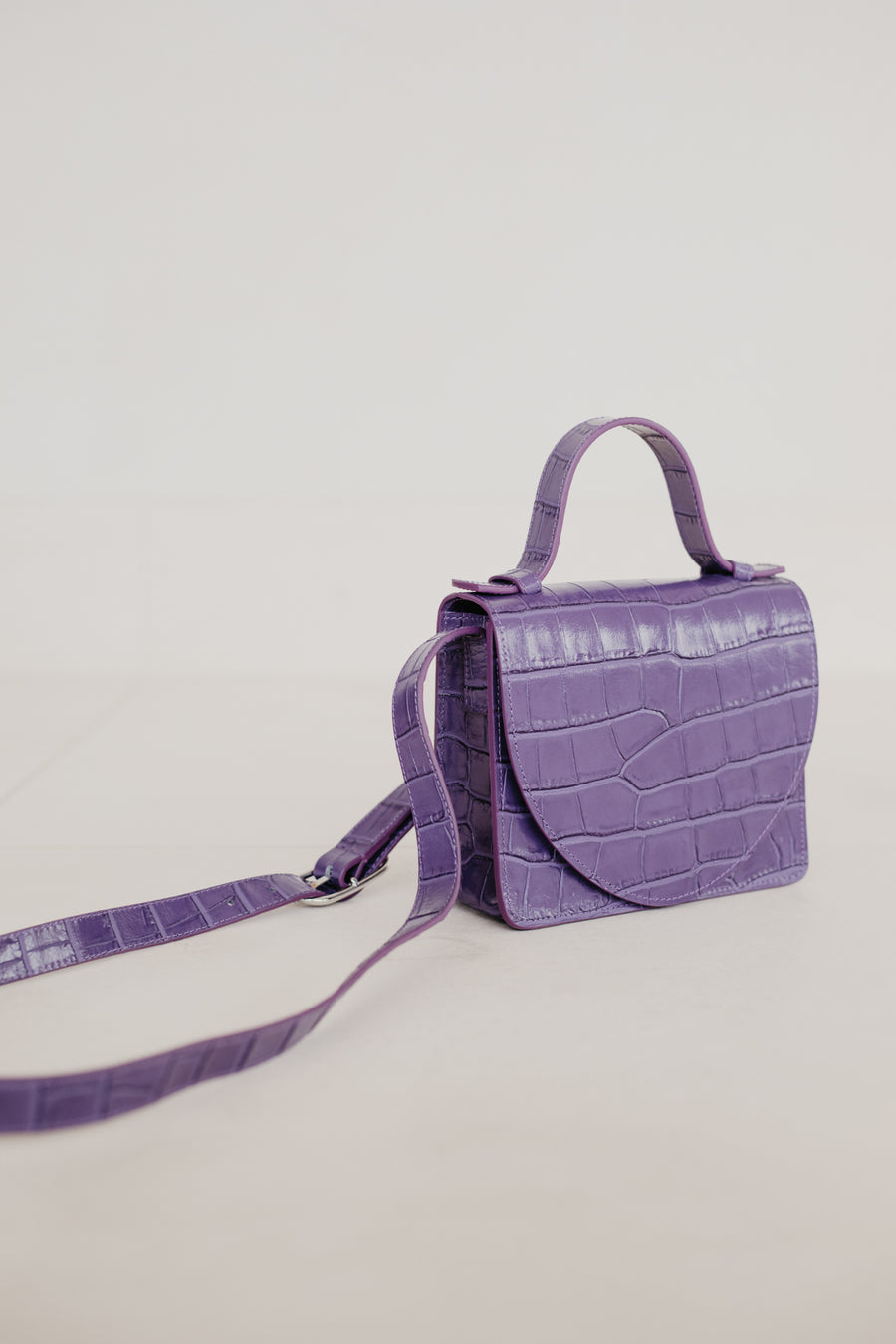 Micro Briefcase | Lavender Croco