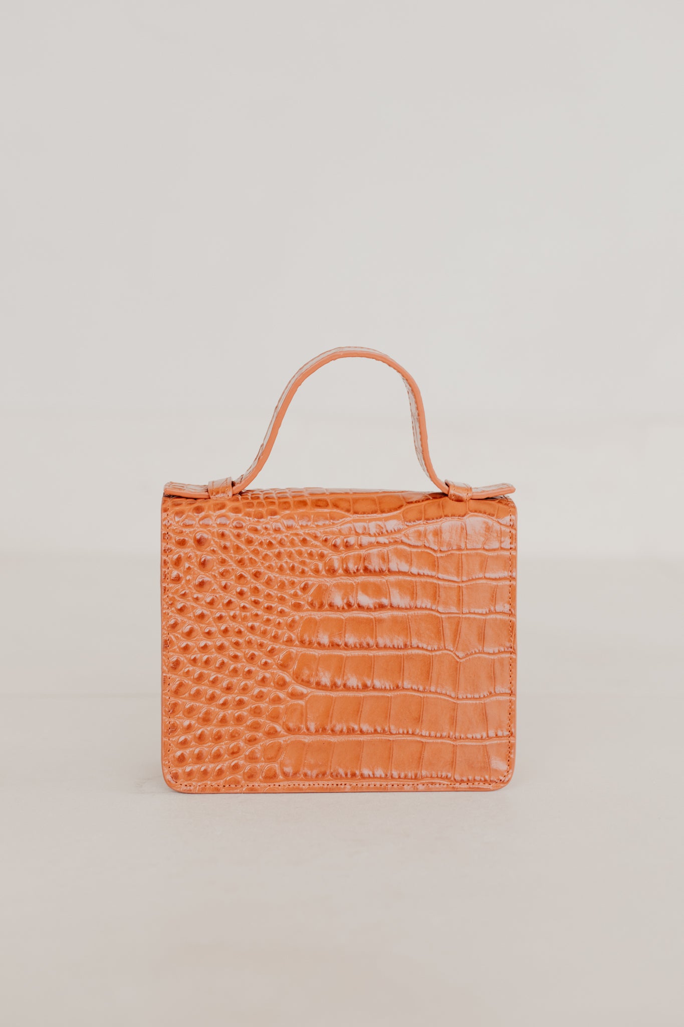 Micro Briefcase | Orange Croco