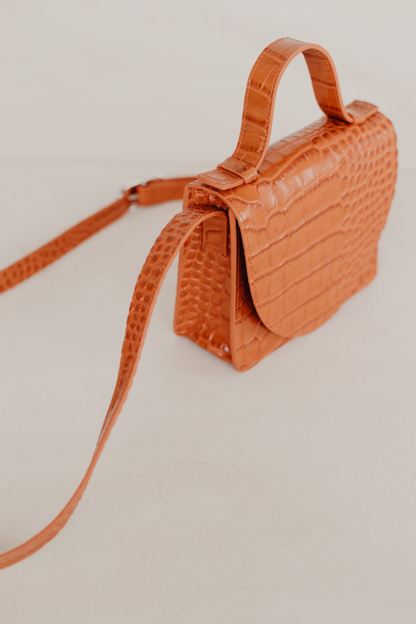 Micro Briefcase | Orange Croco