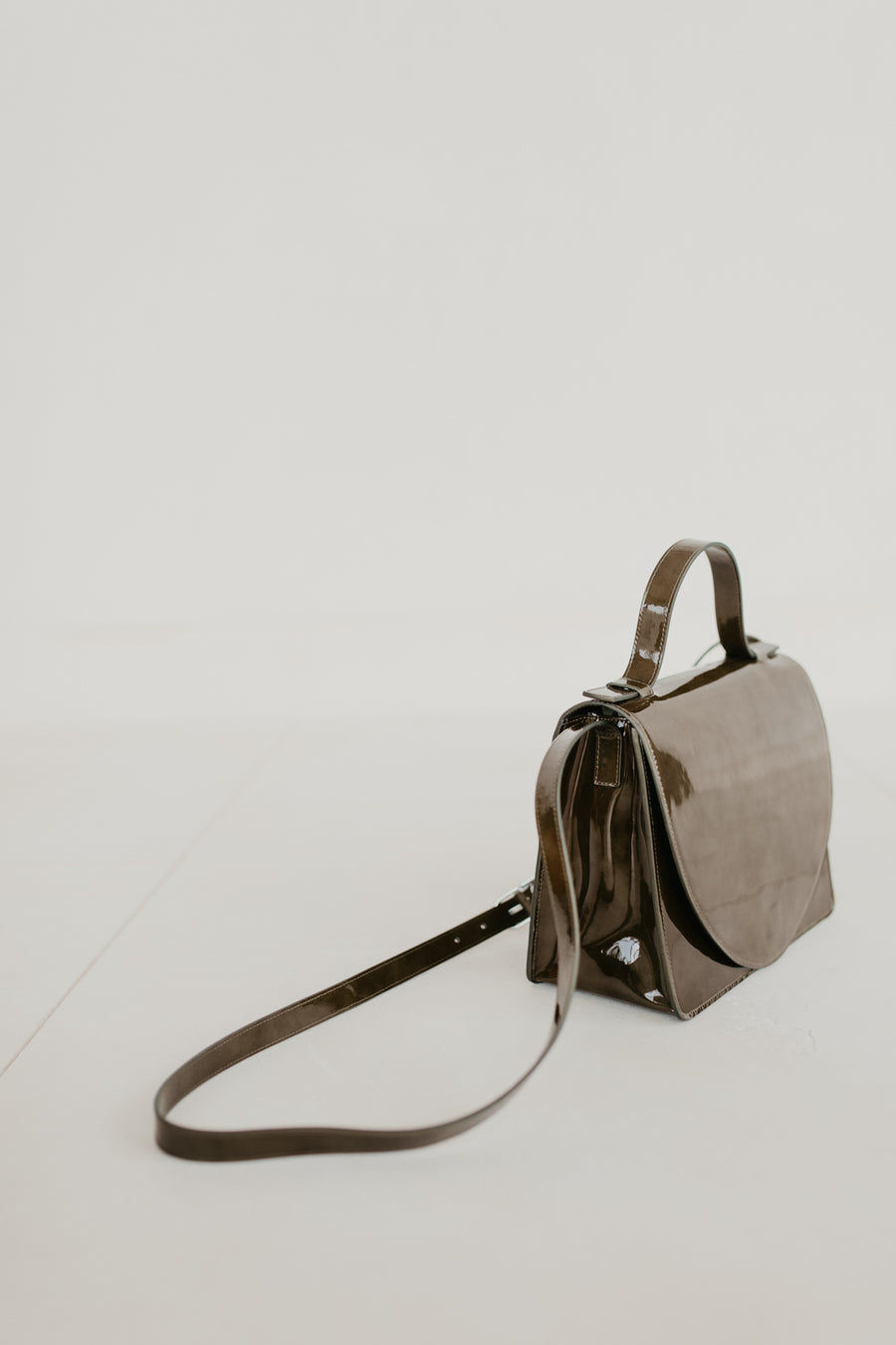 Mini Briefcase | Khaki Laqué