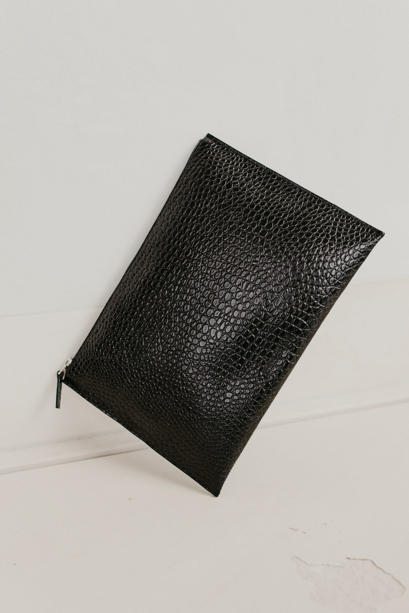 Bridal Collection | Zip Clutch Zwart Little Croco