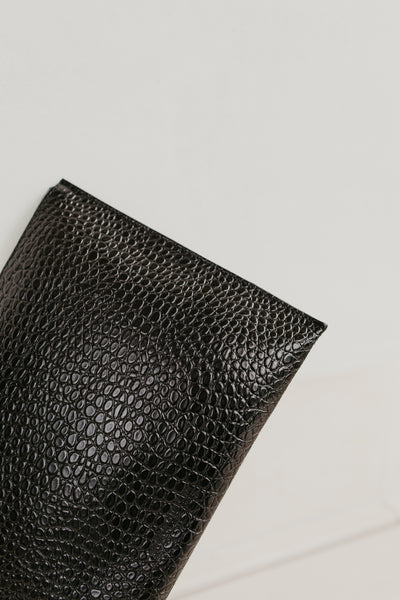 Bridal Collection | Zip Clutch Zwart Little Croco