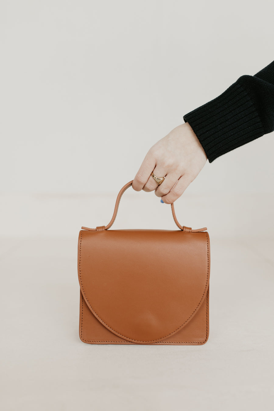 Micro aktetas | Licht cognac Zuiver