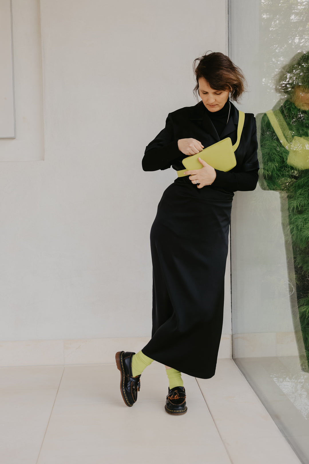 Belt Bag: Belt XL Lime Structured + Trapezium Lime Structured