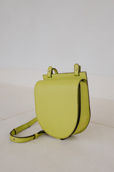 Single Saddle | Stitched Lime / Ebony Structured