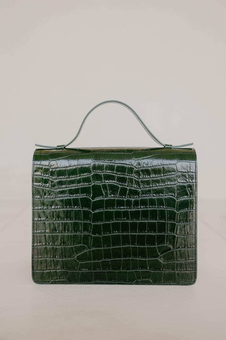 Midi Briefcase 2.0 | Forest Croco Glans