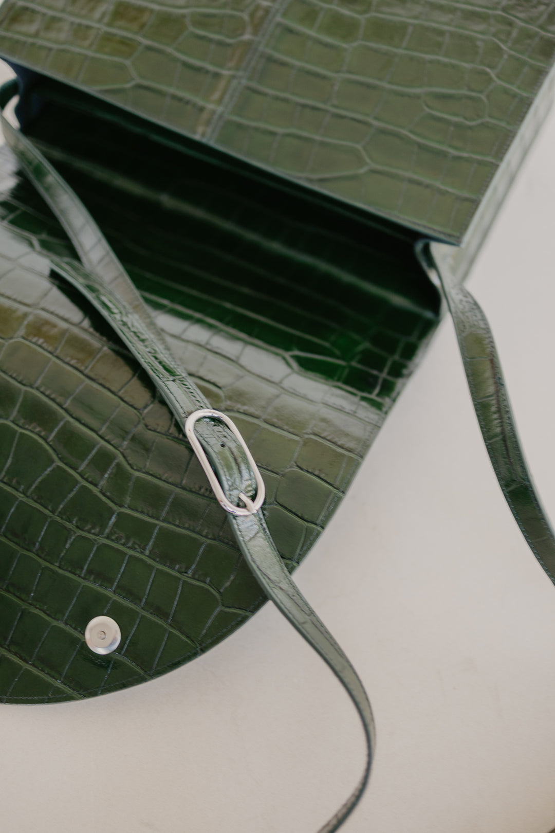 Midi Briefcase 2.0 | Forest Croco Glans