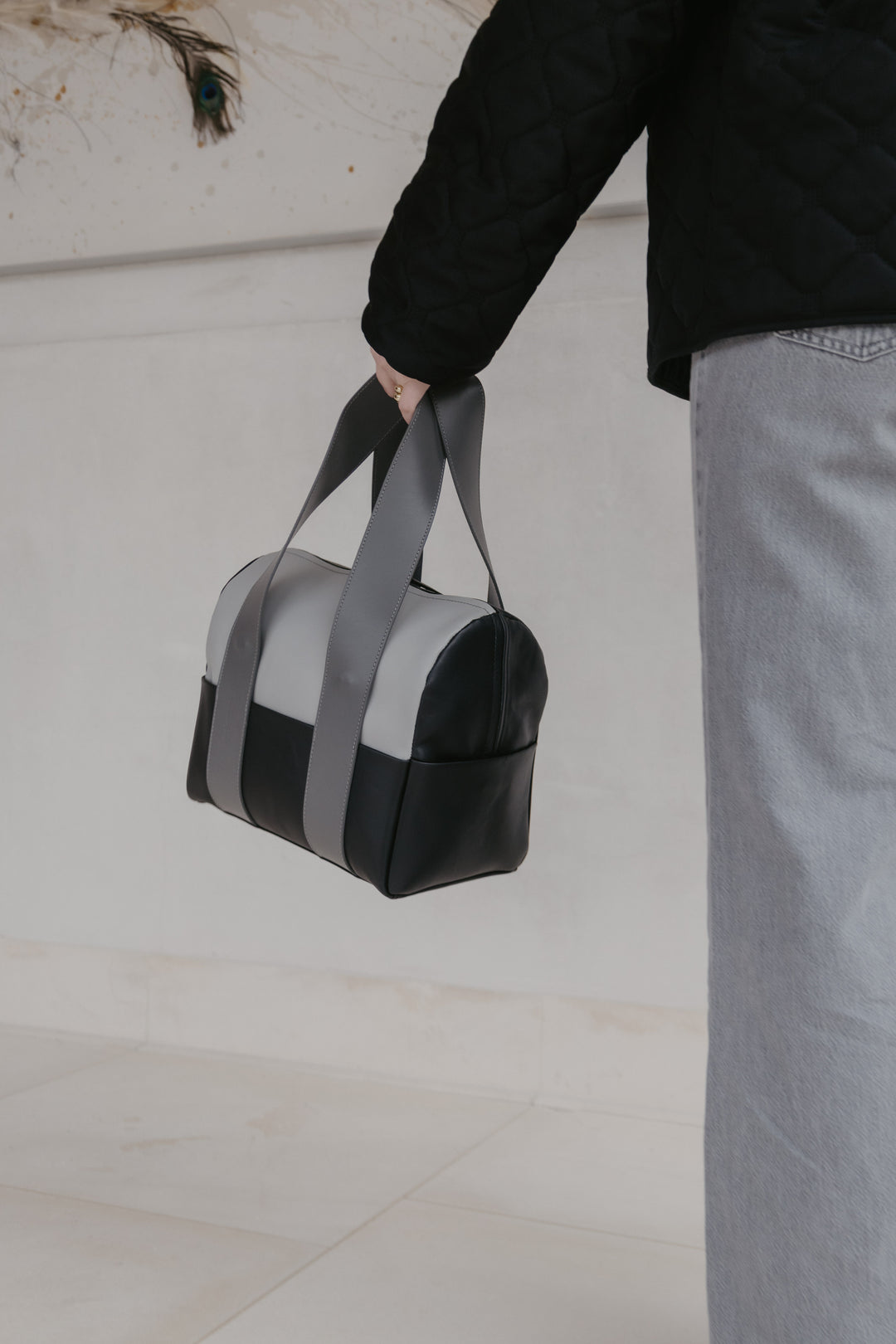 Mini Bowling Bag | Tricolor Grey