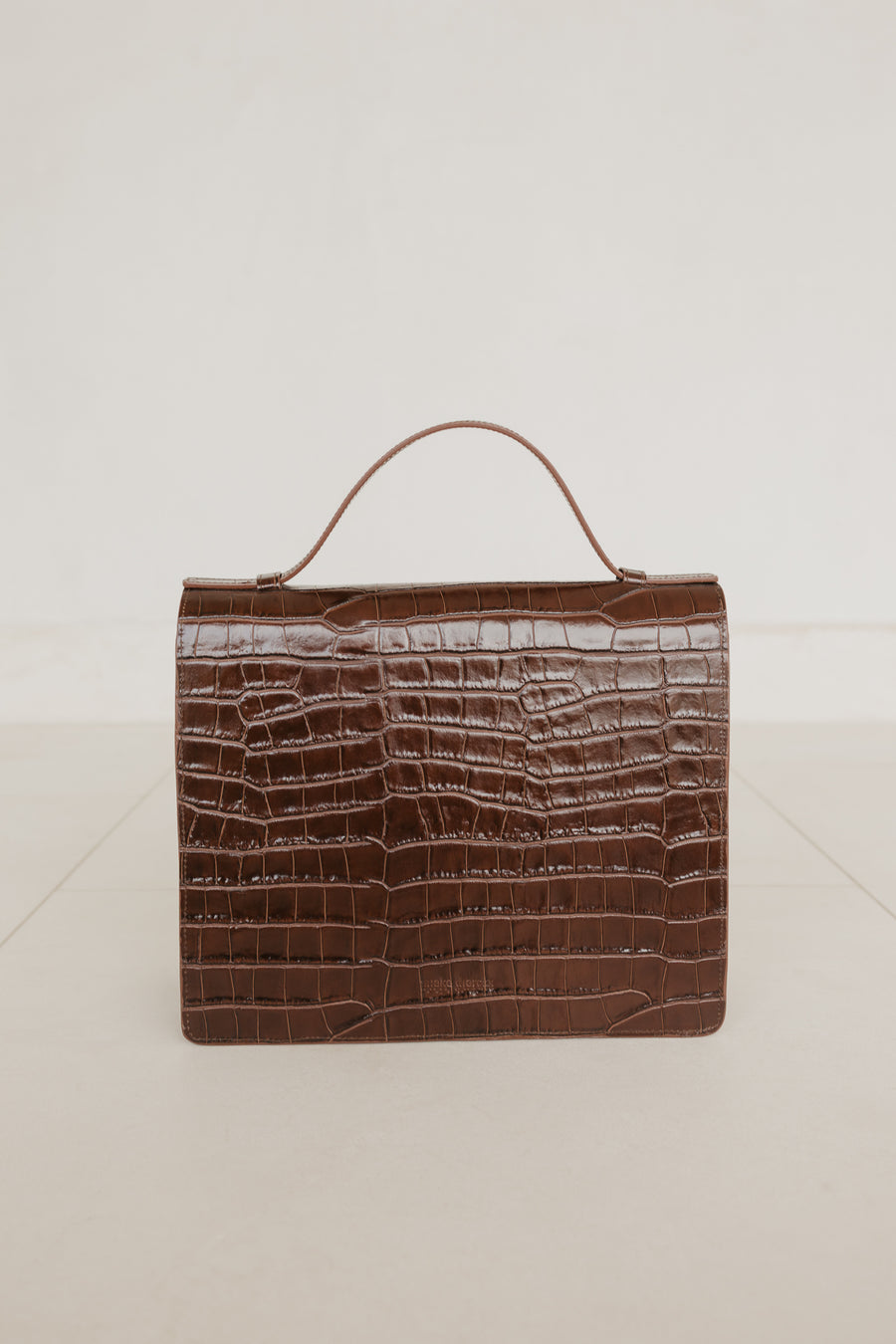 Midi Briefcase 2.0 | Chocolate Croco