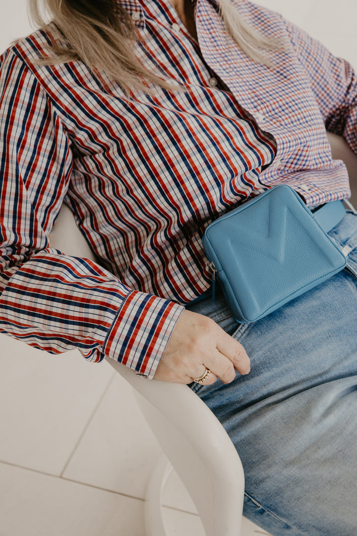 Belt Bag: Belt S/M Bleu Ciel Structured + Mini M Bleu Ciel Structured
