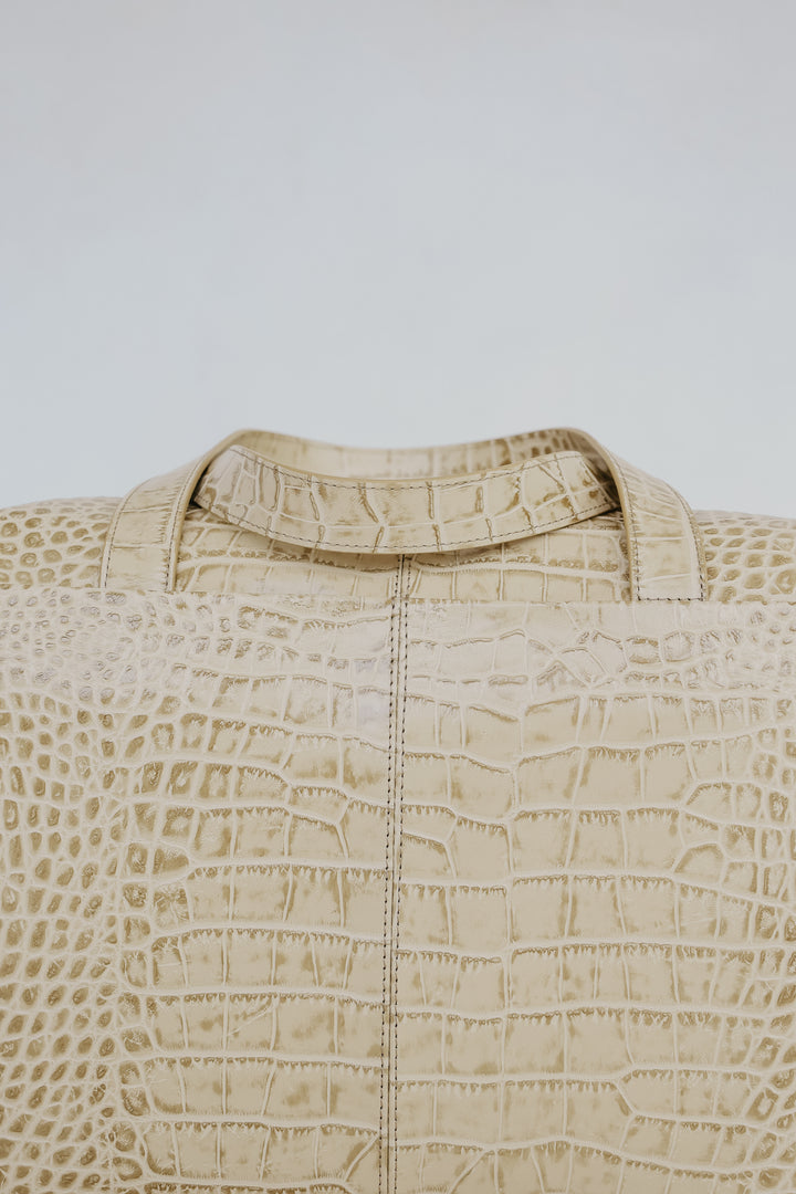 Weekender | Beige Croco