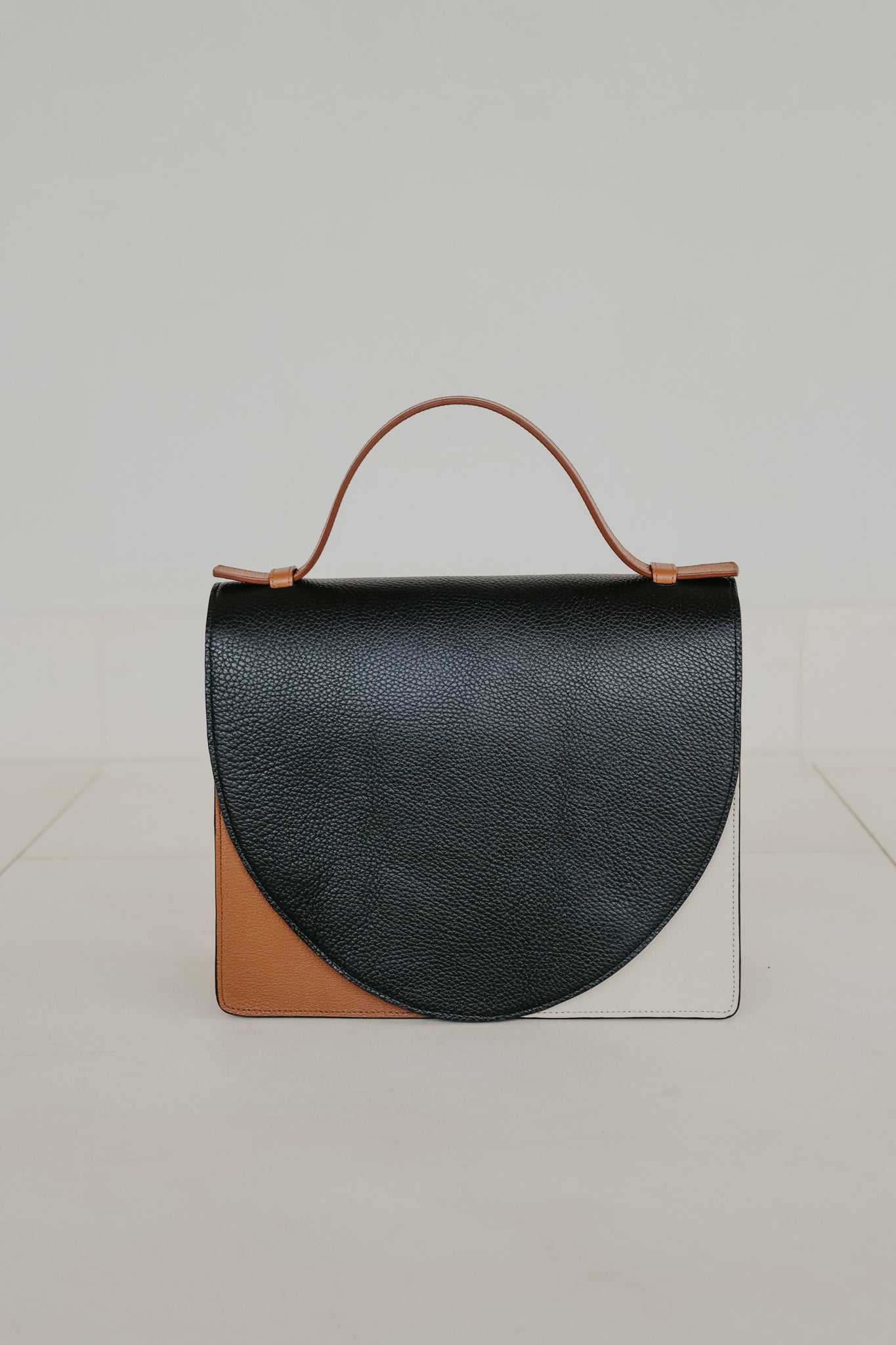 Midi Briefcase | Tricolor Classic Structured