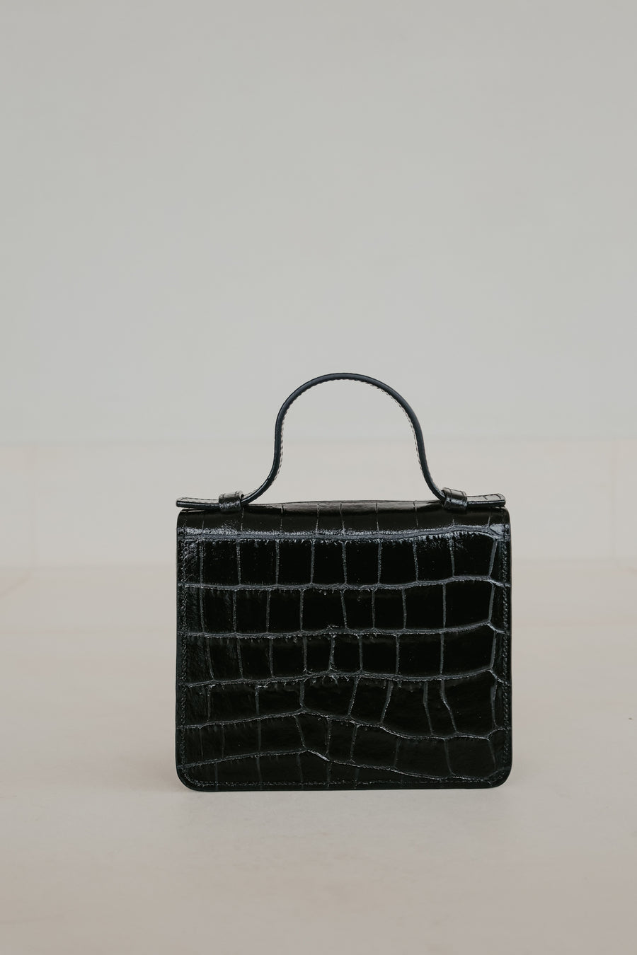 Micro Briefcase | Black Croco