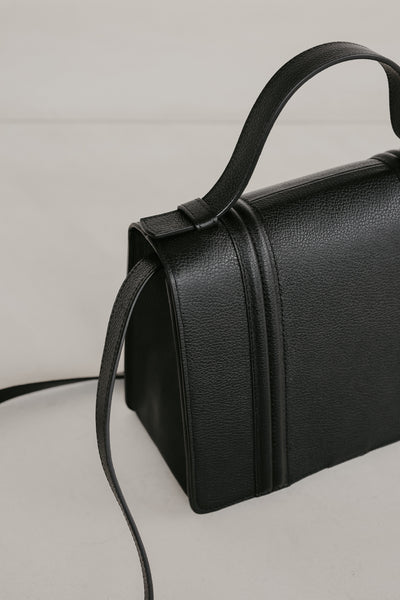 Mini Briefcase Doublé | Black Structured