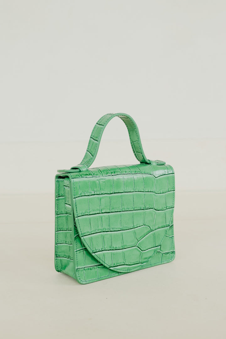 Micro Briefcase | Grass Croco