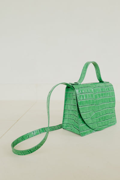 Mini Briefcase | Grass Croco