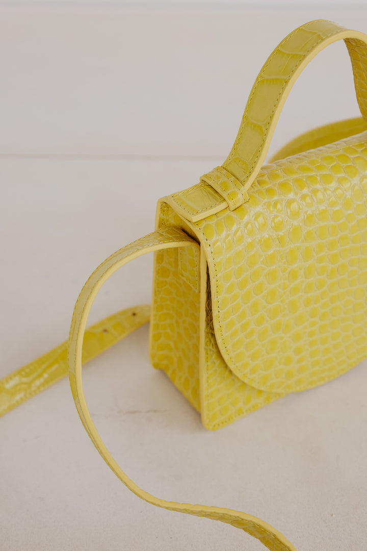 Micro Briefcase | Limon Croco