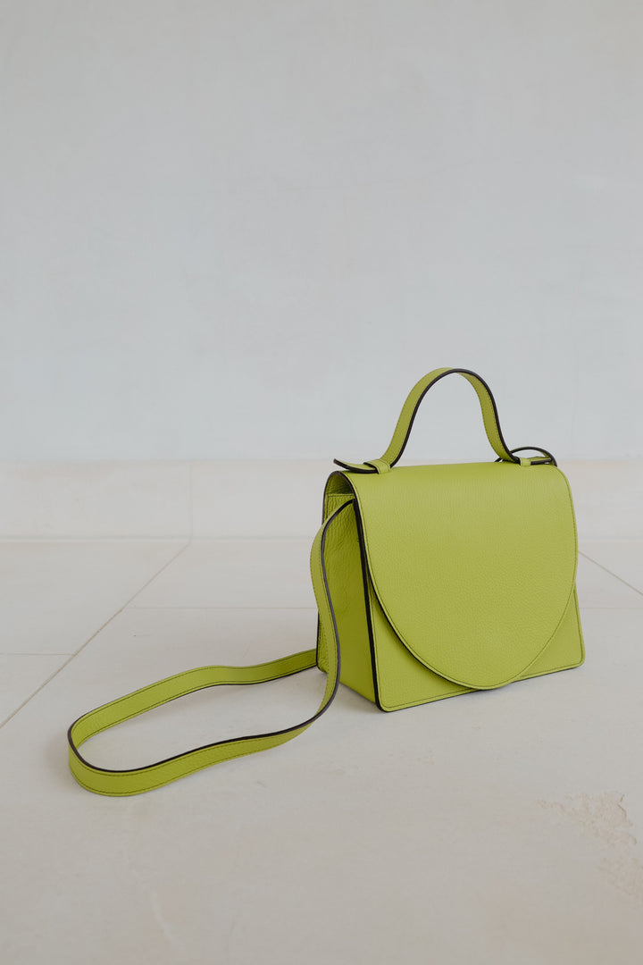 Mini Briefcase | Stitched Lime / Ebony Structured