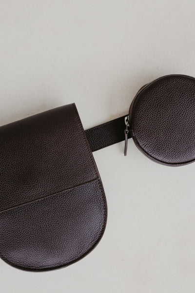 Belt Bag: Belt XL Ebony Structured + Half Moon Ebony Structured + Pastille Ebony Structured